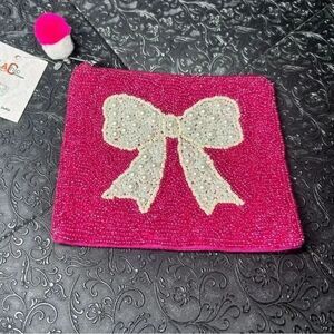 New LA Chic Designs Beaded Coin Purse - Bow